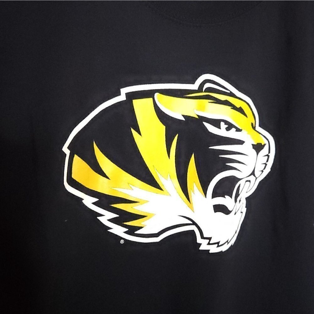 University Of Missouri Kids Black Logo Shirt Russell 14-16 - Picture 3 of 4